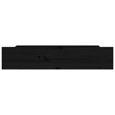 vidaXL Bedlades 4 st massief grenenhout zwart