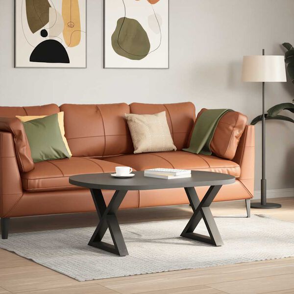 vidaXL Salontafelpoten 2 st 50x(42-43,3) cm staal antraciet