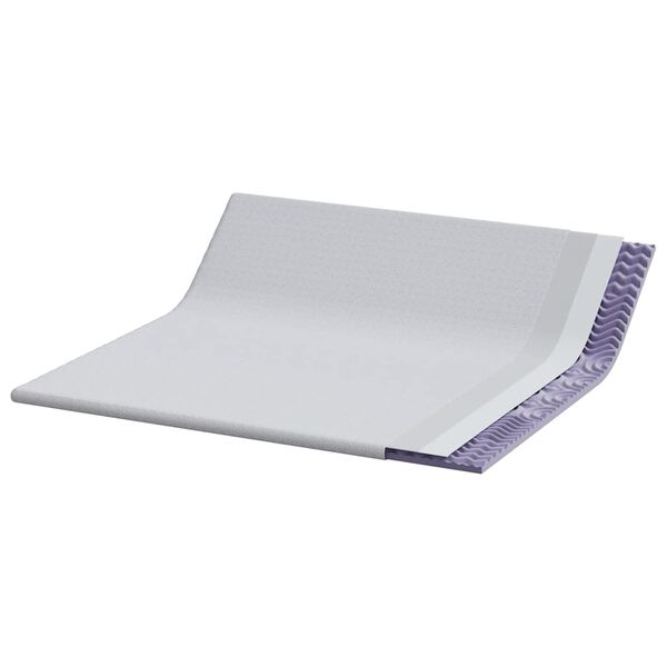 vidaXL matrastopper Wit 200 x 200 cm Jacquard Stof