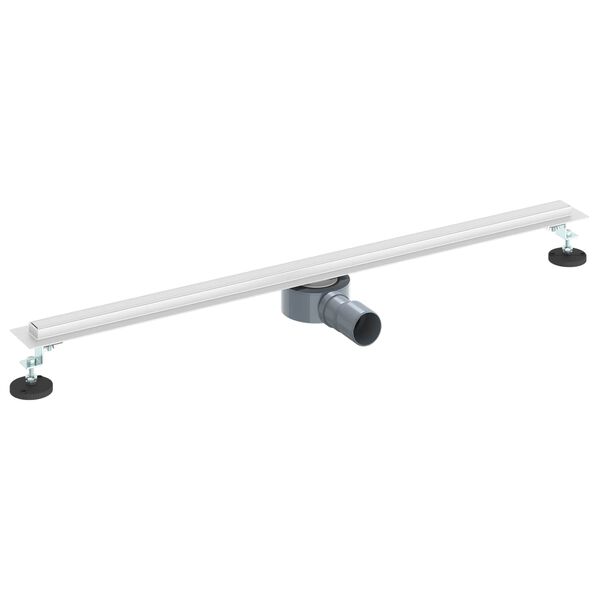 vidaXL 360&deg; Doucheafvoer Met Slank Model Zilver 90 cm
