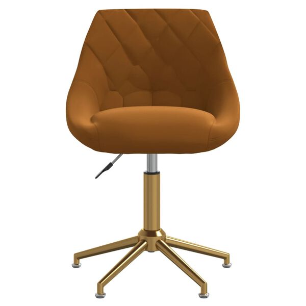 vidaXL Eetkamerstoelen draaibaar 2 st fluweel bruin