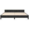 vidaXL Bedframe met hoofdeinde fluweel zwart 180x200 cm