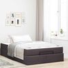 vidaXL Bedframe met matras met matras 2 pcs Tan Stof