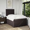 vidaXL Boxspring met matras stof donkerbruin 120x190 cm