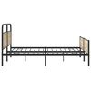 vidaXL Bedframe zonder matras metaal gerookt eikenkleurig 150x200 cm