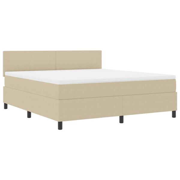 vidaXL Boxspring bed Lichtgrijs en wit. 203 x 180 x 88 cm