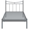 vidaXL Bedframe metaal grijs 100x200 cm