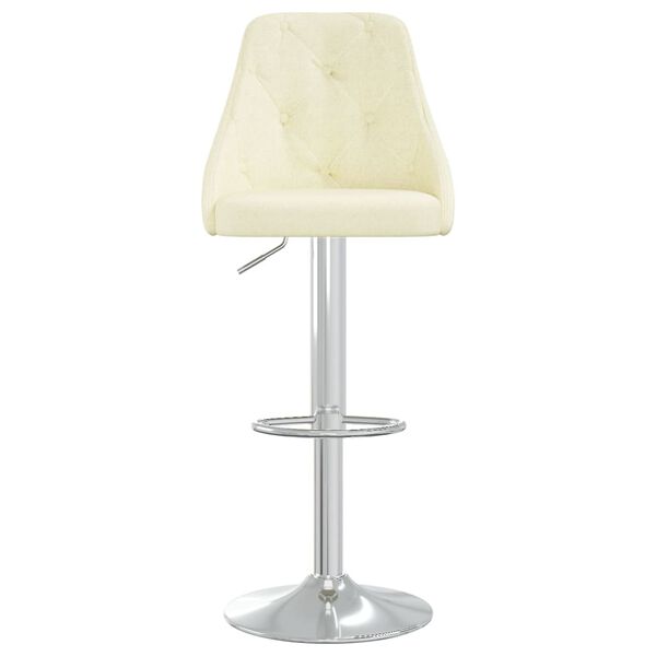 vidaXL Barkrukken 2 st stof crèmekleurig