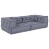vidaXL Modulair Sofabet 3 st Stof Grijs 140 x 70 x 36 cm