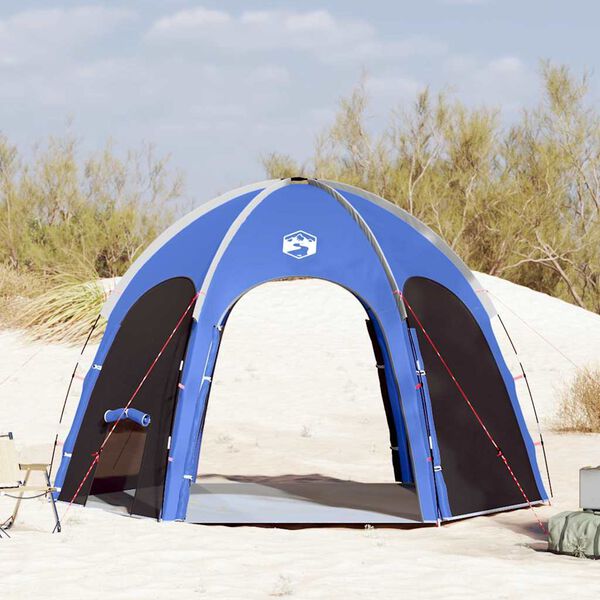 vidaXL Zwembad Tent met dak azuurblauw 366 x 305 x 231 cm Polyester