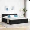vidaXL Opbergbed met LED met matras met LED Zwart 200 x 200 cm Stof