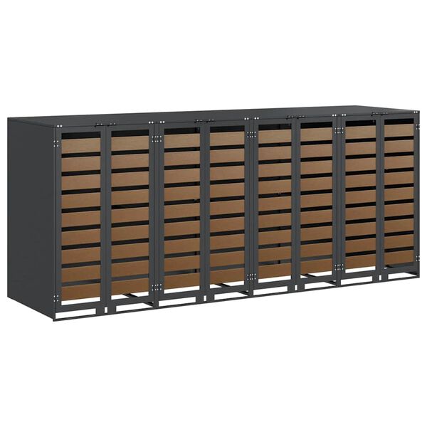 vidaXL Wieltjesbakopslag voor 3 bakken Antraciet 340 x 77.5 x 115.5 cm