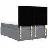 vidaXL Boxspring met matras stof lichtgrijs 160x200 cm