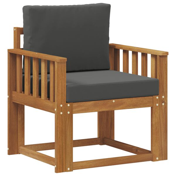 vidaXL Tuinbank Massief Acaciahout en Polyester Naturel