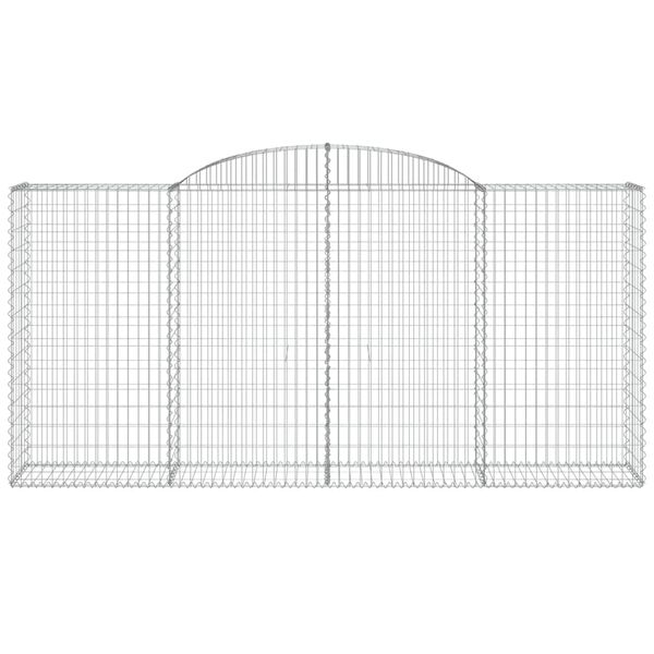 vidaXL Schanskorven 8 st gewelfd 300x50x140/160 cm ijzer