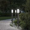 vidaXL Bolderverlichting met stopcontact 3 stuks 80 cm roestvrij staal IP44
