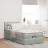 vidaXL Ottoman bed met matras en LED's 90x190cm fluweel lichtgrijs