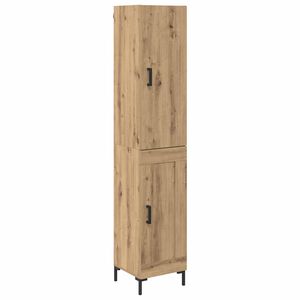 vidaXL Hoge kast Artisan Eiken 34,5 x 34 x 180 cm Bewerkt hout