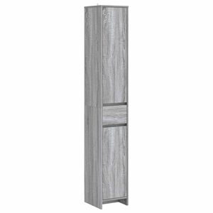 vidaXL Badkamerkast Grijs Sonoma 30 x 33 x 190 cm Bewerkt hout