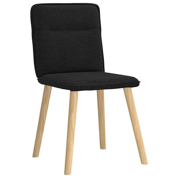 vidaXL Eetkamerstoelen 4 st stof zwart