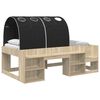 vidaXL Bedframe met tunnel 3 st Sonoma Eiken en Zwart Bewerkt hout