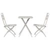 vidaXL Bistroset 3 pcs Beige Staal