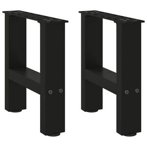 vidaXL Salontafelpoten 2 st 30x(30-31) cm staal zwart