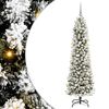 vidaXL Kunstkerstboom met 300 LED Wit 210 cm PVC en Metaal en Plastic