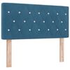vidaXL Boxspringbed met matras Donkerblauw 200 x 90 cm Polyester