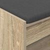 vidaXL Halbank met kussen met plank Sonoma Eiken 83 x 38 x 45 cm