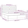 vidaXL Boxspring met matras stof donkergrijs 160x200 cm