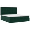 vidaXL Ottoman bed met matrassen 160x200cm fluweel donkergroen