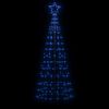 vidaXL LED-kerstboom met spikes 220 LEDs 180 cm blauw