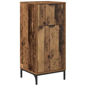 vidaXL Badkamer Kast Oud Hout 39,5 x 36 x 88 cm Bewerkt hout & Metaal