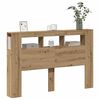 vidaXL Hoofdeinde met LED 160x18,5x103,5 cm hout artisanaal eikenkleur