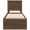 vidaXL Bedframe Bruin Eiken 75 x 190 cm Massief grenenhout
