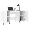 vidaXL Bureau 140x50x75 cm bewerkt hout wit