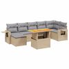 vidaXL 8-delige Loungeset met kussens poly rattan beige