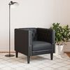 vidaXL Fauteuil Chesterfield-stijl kunstleer zwart