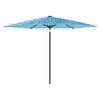 vidaXL Parasol met stalen paal 288x288x225 cm blauw