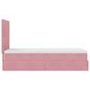 vidaXL Ottoman bed met matrassen 80x200cm fluweel roze