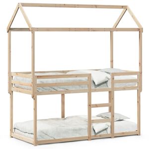 vidaXL Stapelbedframe zonder matras massief grenenhout 90x190 cm