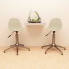 vidaXL Eetkamerstoelen 2 st draaibaar stof cr&egrave;mekleurig