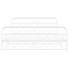 vidaXL Bedframe met hoofd- en voeteneinde metaal wit 183x213 cm