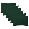 vidaXL Kussensloop 6 pcs HEERLEN Donkergroen 50 x 70 cm Fluweel