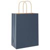 vidaXL Papieren zakjes 50 st met hengsels 21x11x28 cm blauw