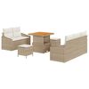 vidaXL Tuin Sofa Set 8 st 7-Aantal zitplaatsen Beige en Cr&egrave;me