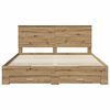 vidaXL Bedframe met hoofdeinde Artisan Eiken 180 x 200 cm Bewerkt hout