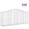 vidaXL Schanskorven 30 st gewelfd 200x30x80/100 cm ijzer