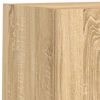 vidaXL 6-delige Tv-wandmeubelset met LED bewerkt hout sonoma eiken